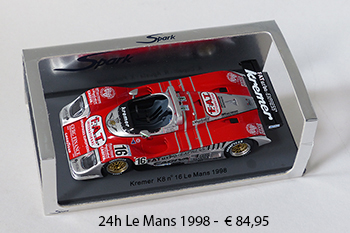Modell Kremer Porsche K8 Spyder -  24h Le Mans 1998